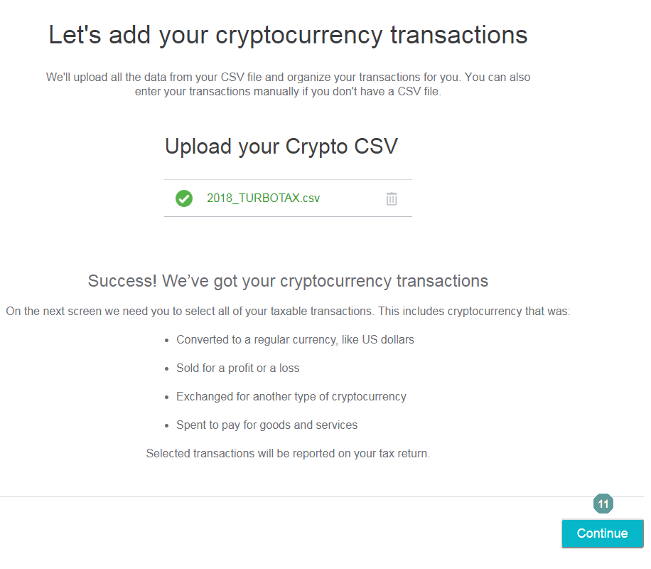 How To Import Capital Gains In To TurboTax Online Bitcoin Taxes