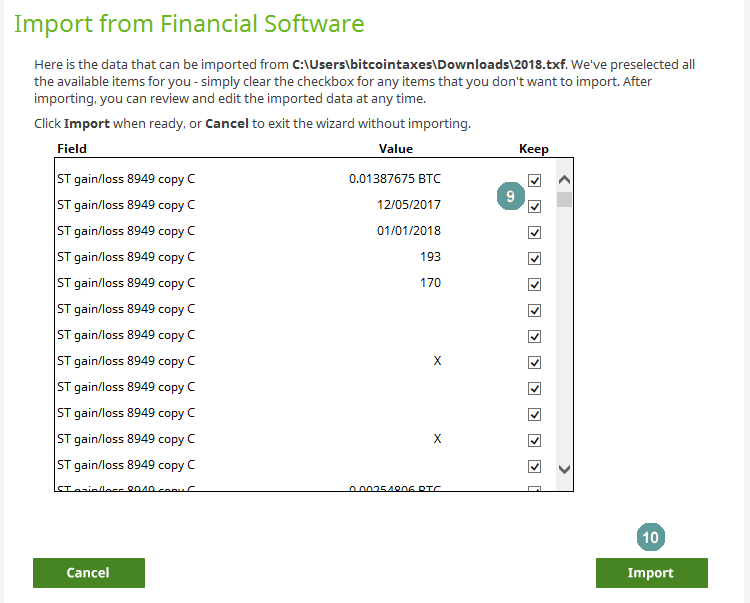 h&r block import crypto csv